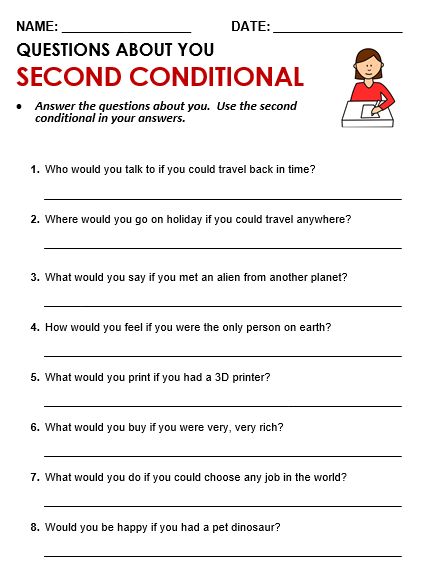 Second Conditional Worksheet With Answers