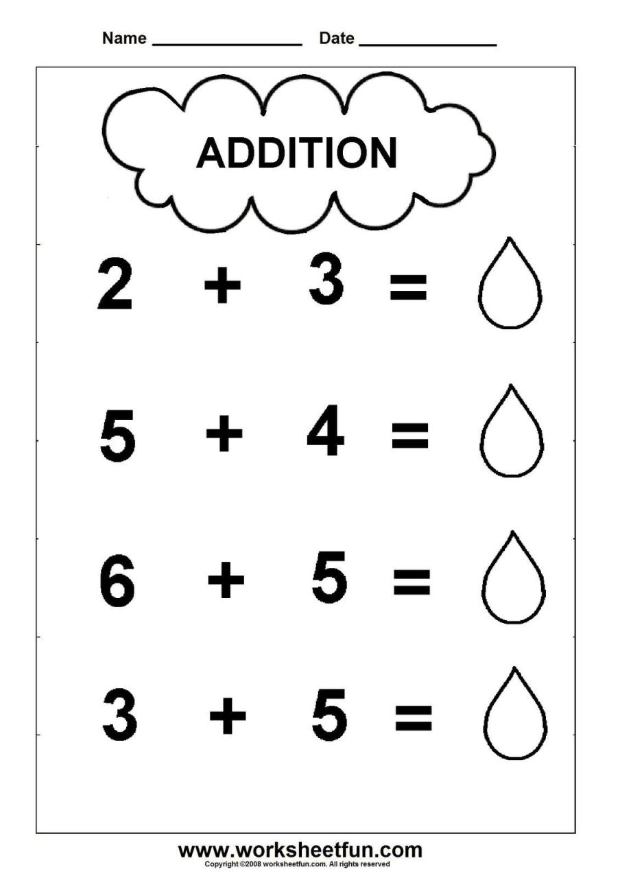 Simple Addition Worksheets Free Printable