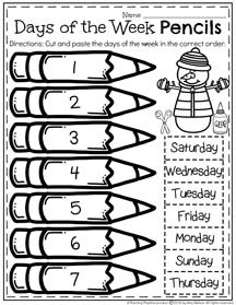 Days Of The Week Worksheets For Toddlers