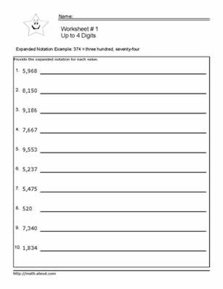 Expanded Notation Worksheets Grade 3