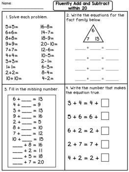 Common Core Math Sheets By Grade