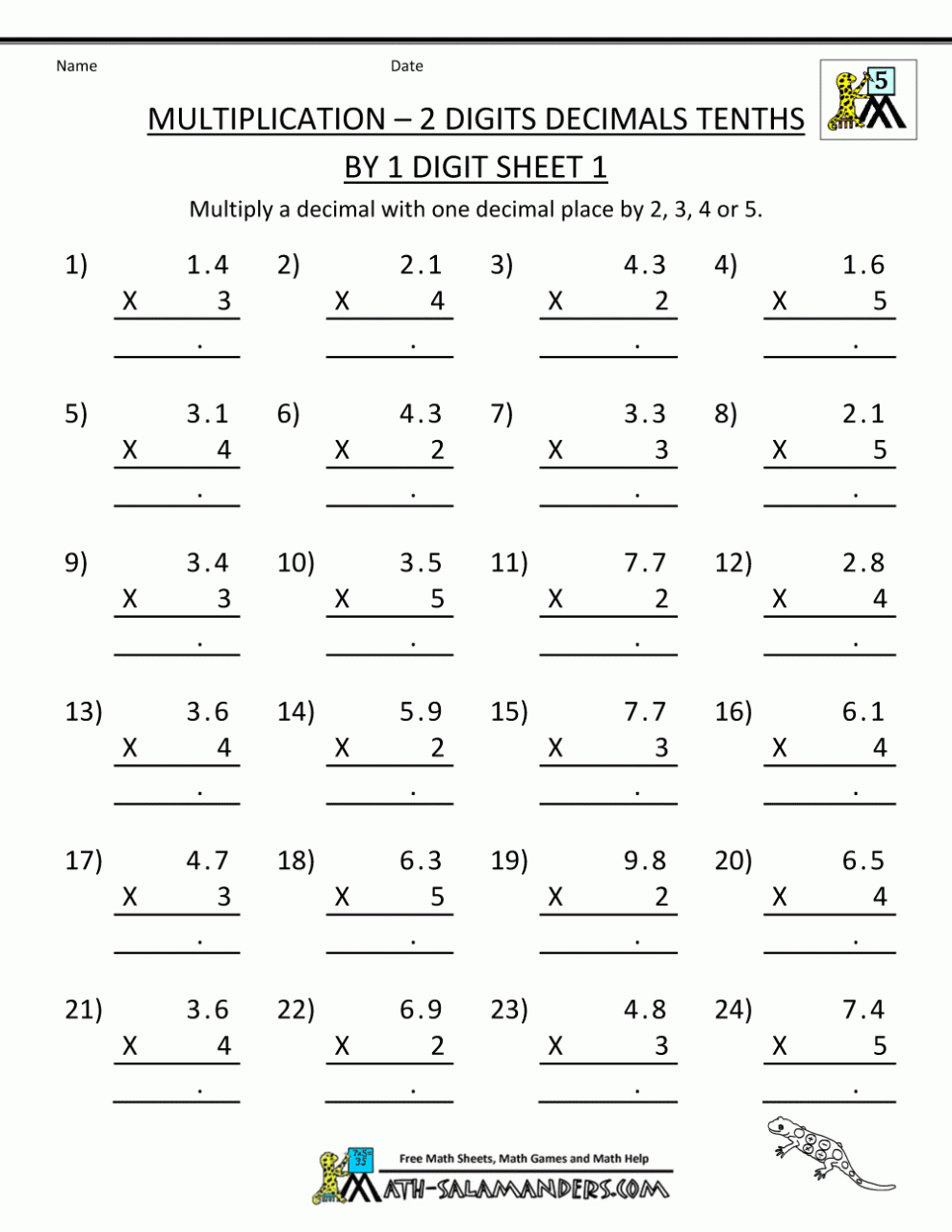 Subtracting Mixed Numbers Worksheet Answer Key