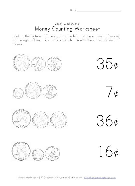 Counting Money Worksheets Answer Key