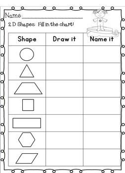 Basic Shape Shapes Worksheets For Grade 1