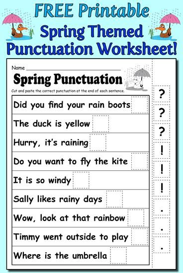 1st Grade Punctuation Worksheets Free