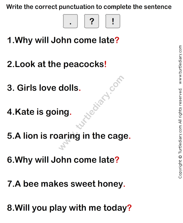 Easy Simple Sentences For Grade 1
