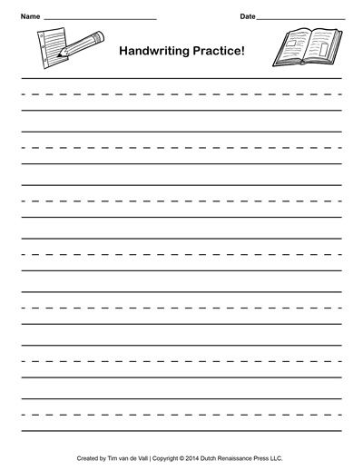 Print Handwriting Worksheets For Kids