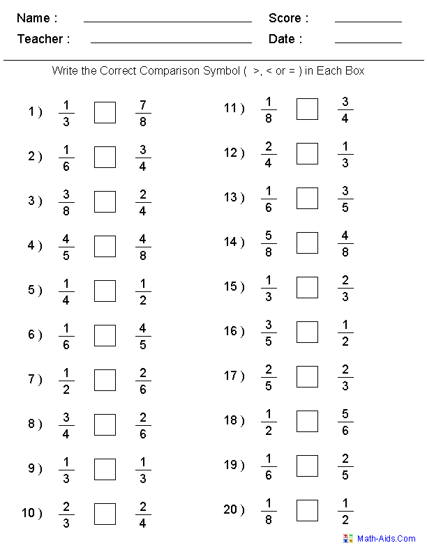 5th Grade Equivalent Fractions Worksheet Grade 5