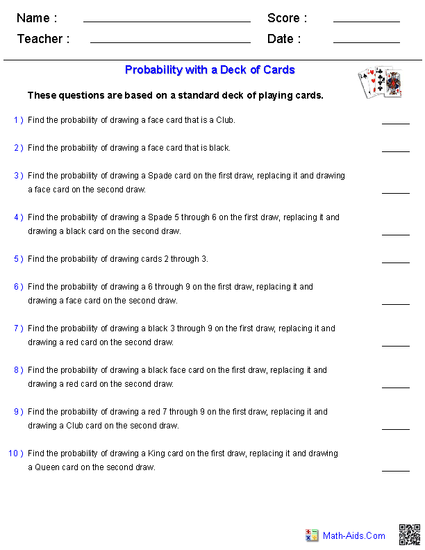 7th Grade Basic Probability Worksheet