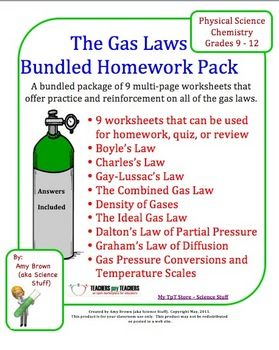 Combined Gas Law Worksheet Answer Key