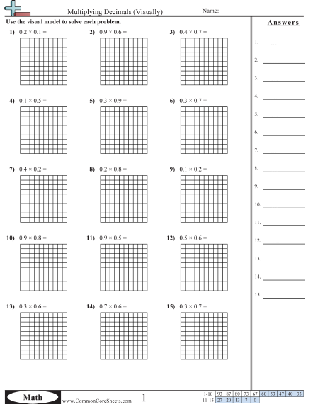 Common Core Sheets Multiplication