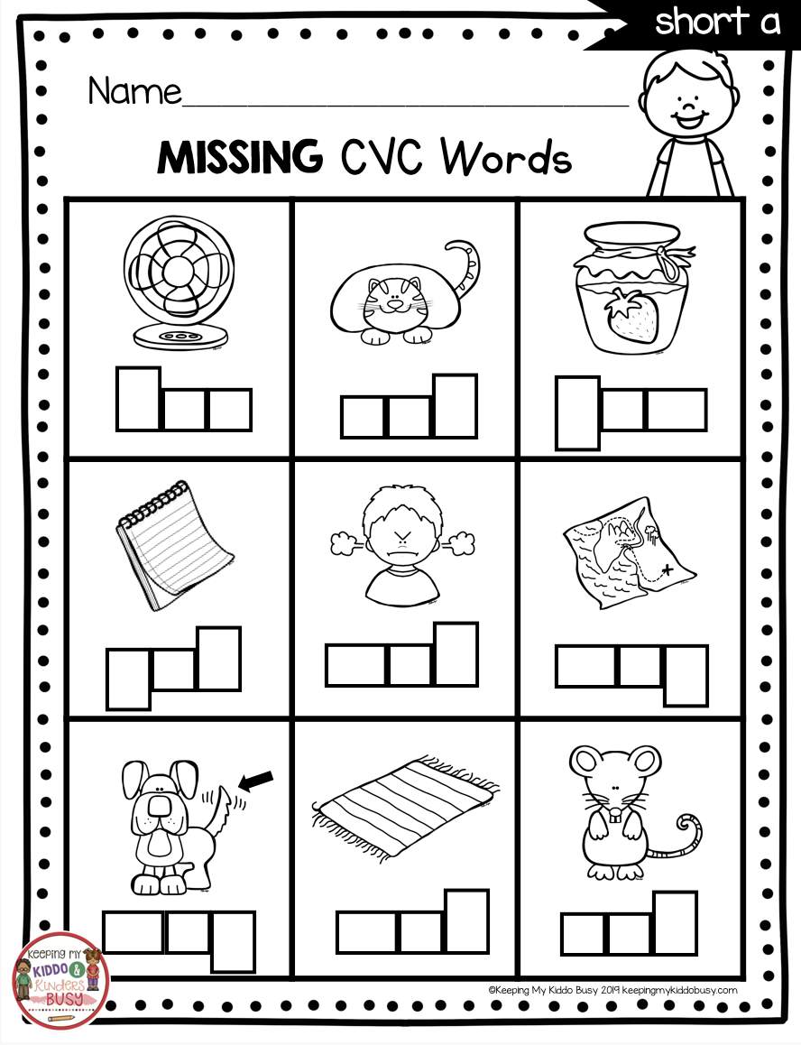 Short A Worksheets For Kindergarten