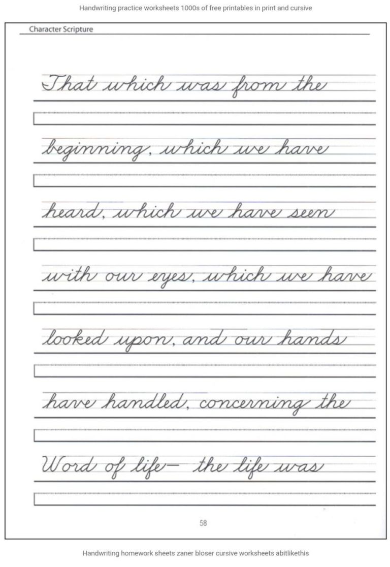 Printable 3rd Grade Cursive Writing Worksheets Pdf