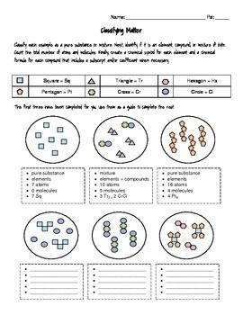 Classifying Matter Worksheet Key