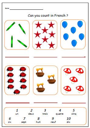 French Worksheets For Kids Numbers