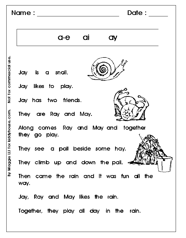 Reading 1st Grade Worksheets Free