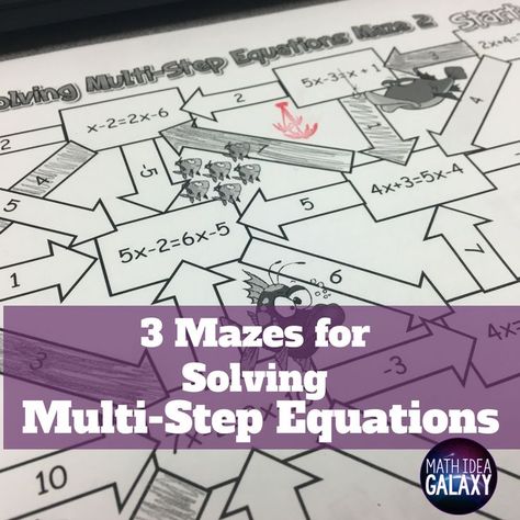 Two Step Equation Maze 3
