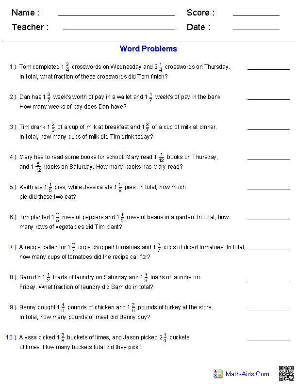 Mathematics Mixed Word Problems For Grade 4