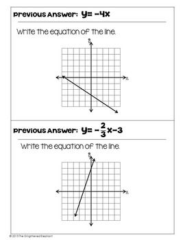 Writing Linear Equations Worksheet Answer Key