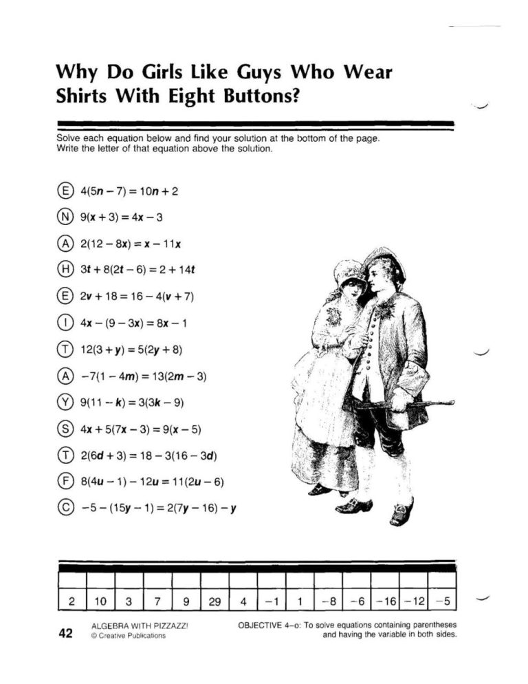 Answer Solving Two Step Inequalities Worksheet