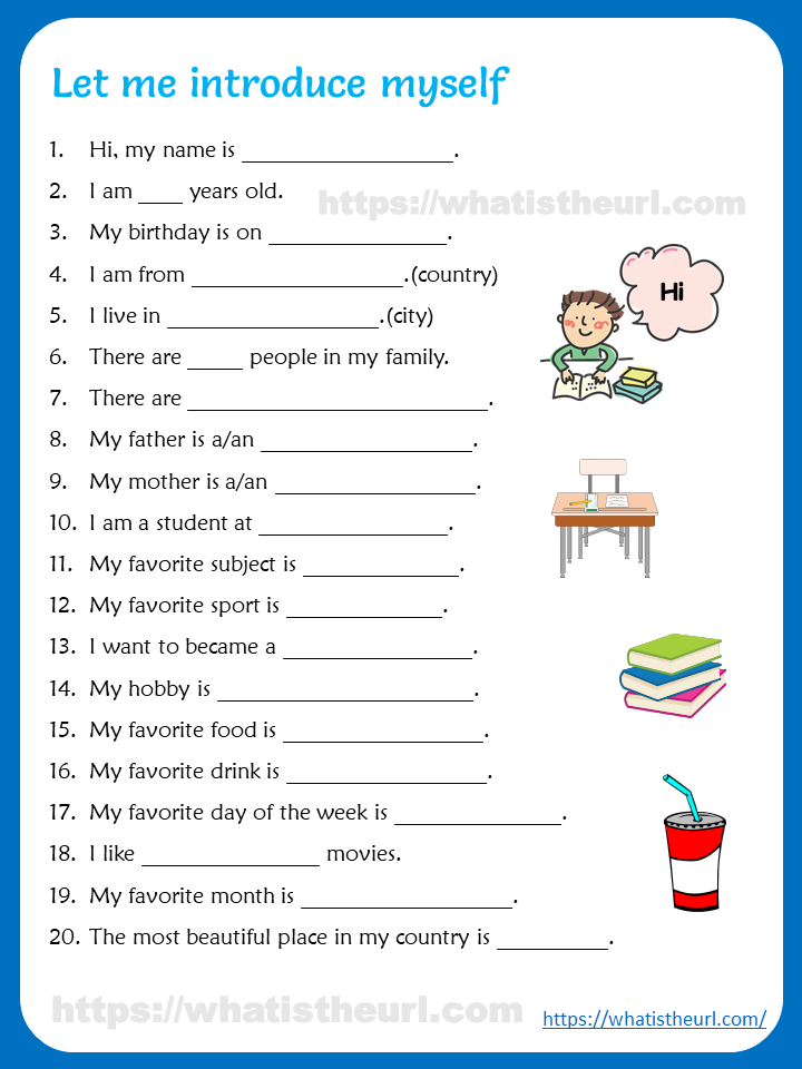 Worksheets For Kids English