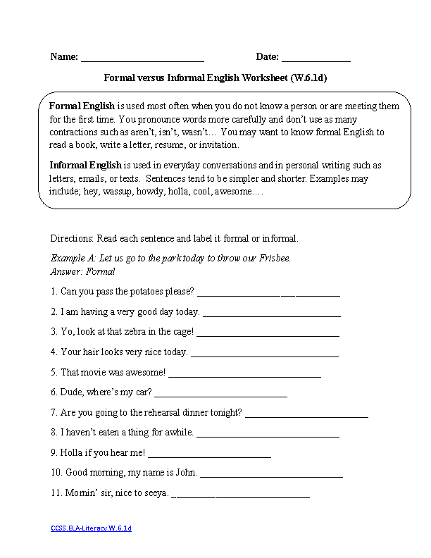 6th Grade Conjunction Worksheets For Grade 6