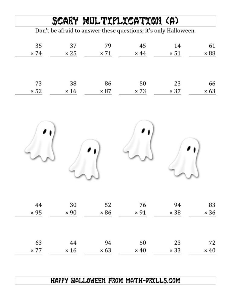 Halloween Math Worksheets 3rd Grade
