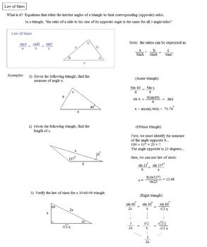 Law Of Sines Ambiguous Case Worksheet