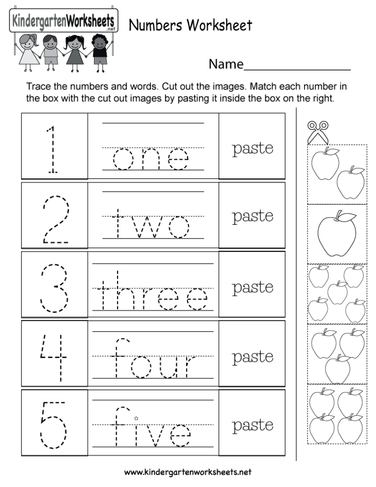 Number Preschool Activities Worksheets