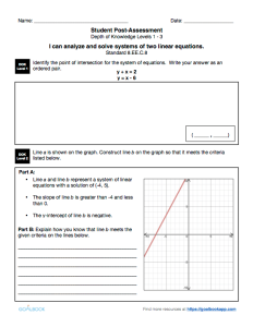 8.EE.8 Solve Pairs of Linear Equations Math Expressions & Equations