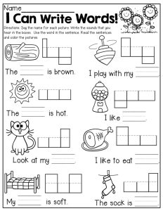 Reading Sentences For Kindergarten Worksheets Kindergarten language