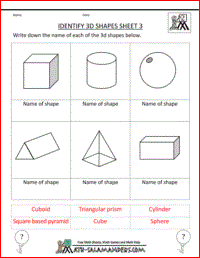 Printable 2nd Grade 3d Shapes Worksheets For Grade 2