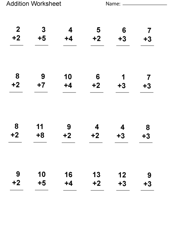 Free Math Worksheets Printable 1St Grade