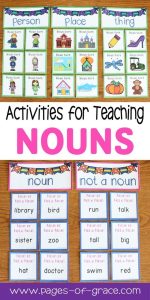Nouns Unit (Kindergarten2nd Grade) Teaching nouns, Kindergarten