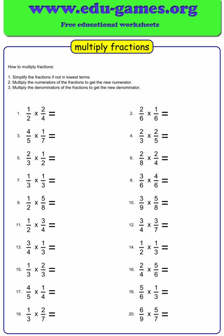 Math Multiplication Worksheets For 7Th Graders