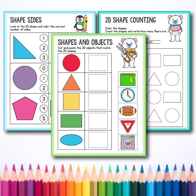 Shapes Printables For Kindergarten