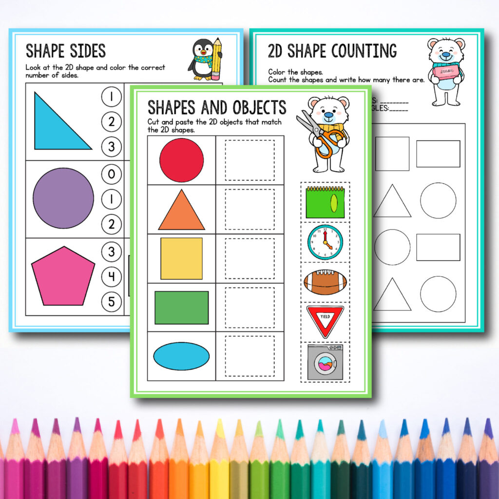 Free Preschool & Kindergarten Shapes Worksheets for Toddlers