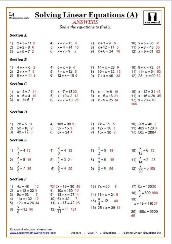 22 7th Grade Algebra Worksheets Solving Equations Worksheets math