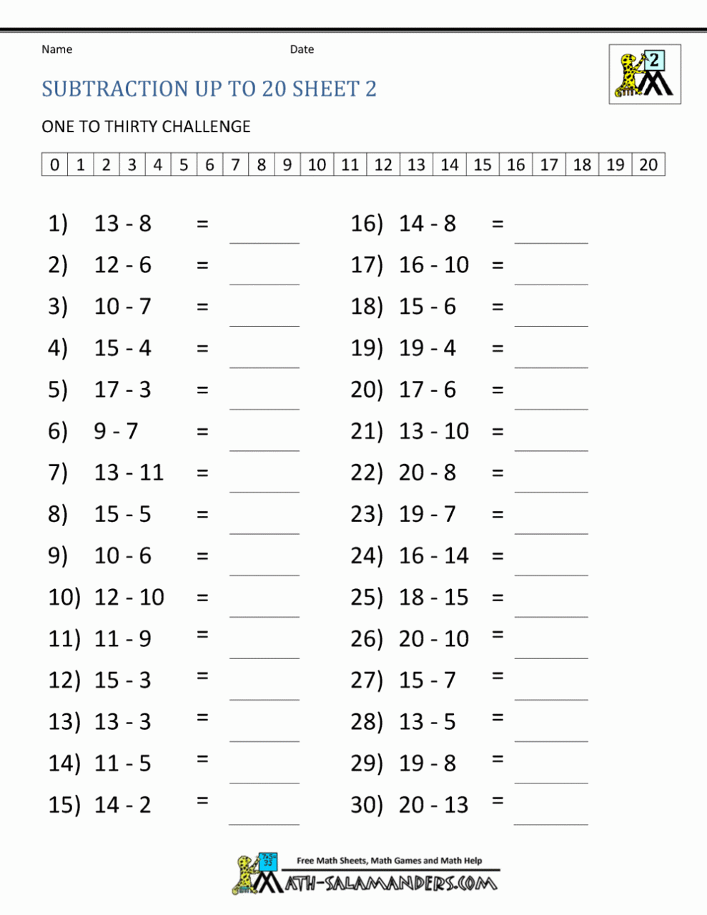 Math Worksheets For 2Nd Grade Addition And Subtraction