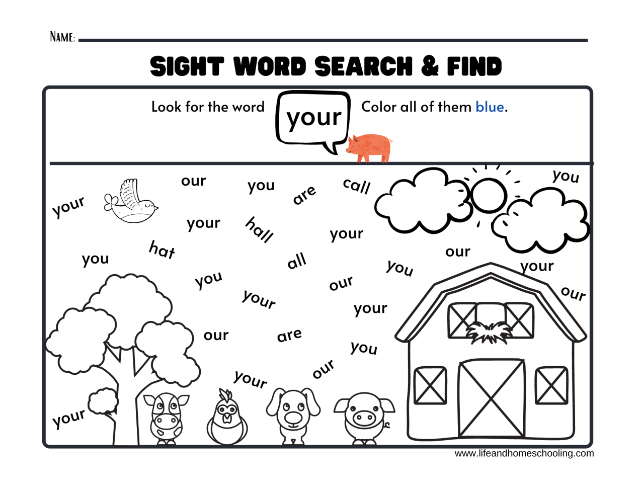 Sight Word Said Worksheets Kindergarten