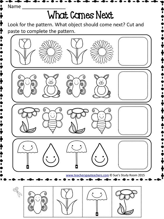 Pattern Exercises For Kindergarten