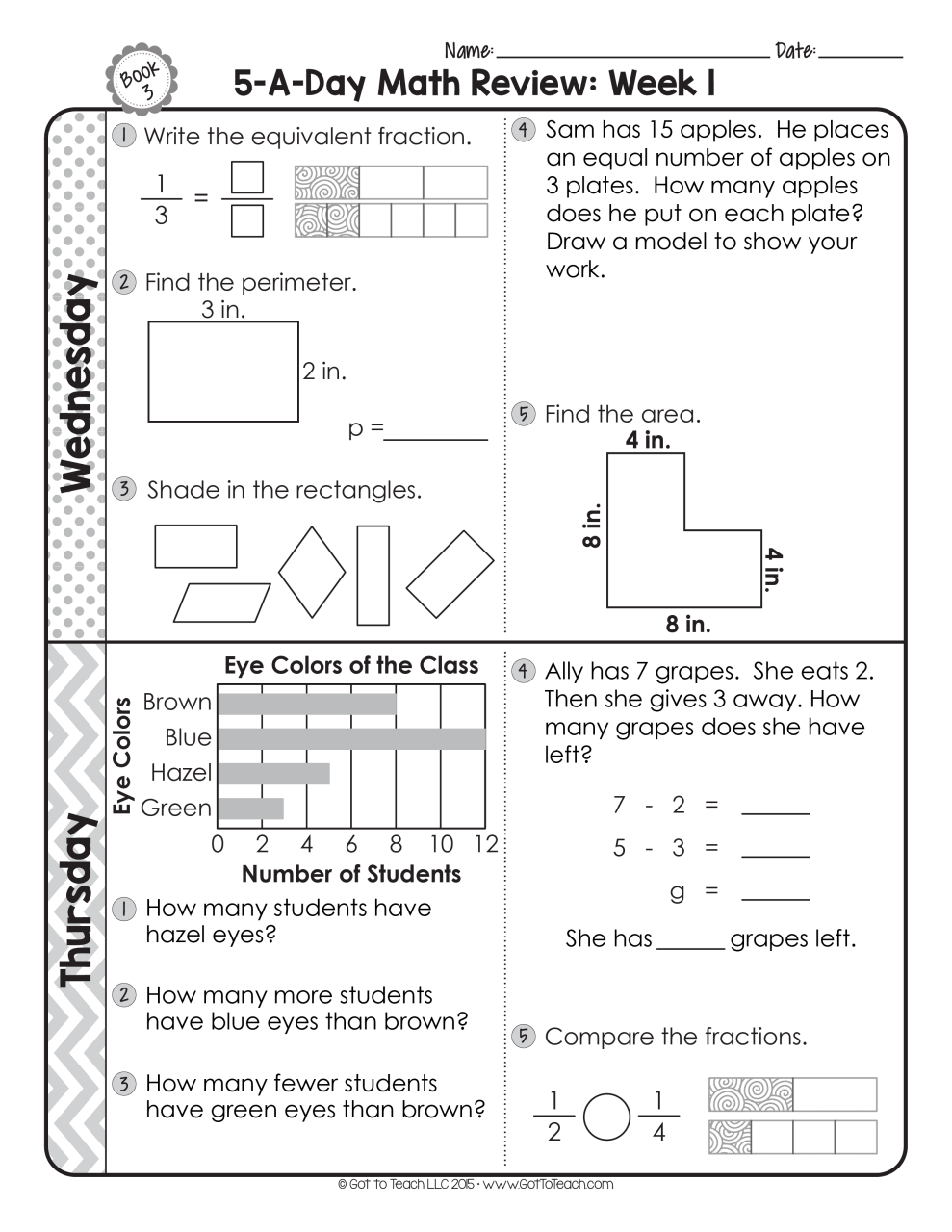 FREE 3rd Grade Daily Math Spiral Review • Teacher Thrive