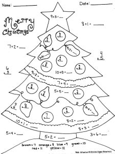 1st Grade Addition Freebie Christmas math worksheets, Christmas math