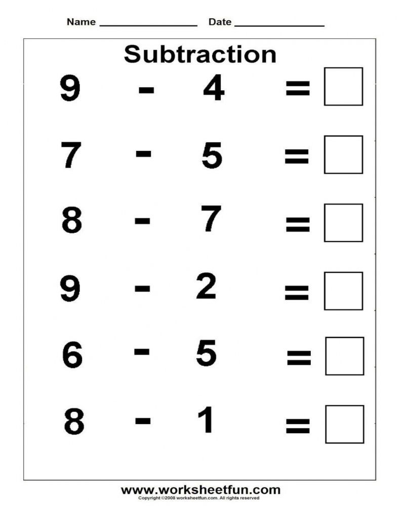 Free Printable Math Addition Worksheets For Kindergarten Pdf, Addition