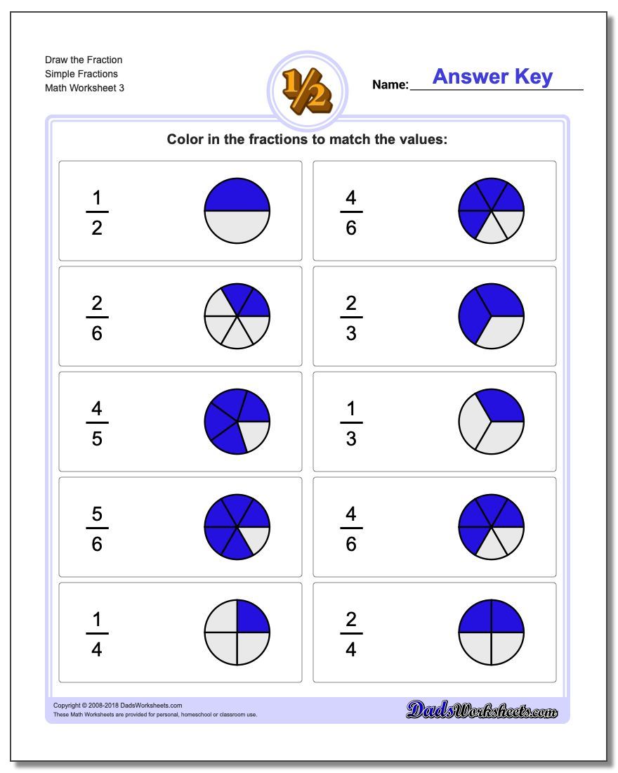 Maths Worksheets Simple Fractions Catherine Newton's 2nd Grade Math