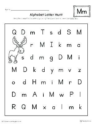 Hunt Free Printable Preschool Worksheets Tracing Letters
