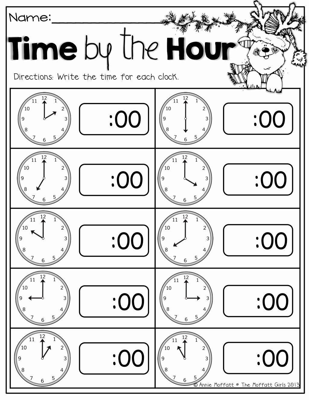 Preschool Clock Worksheets For Kindergarten