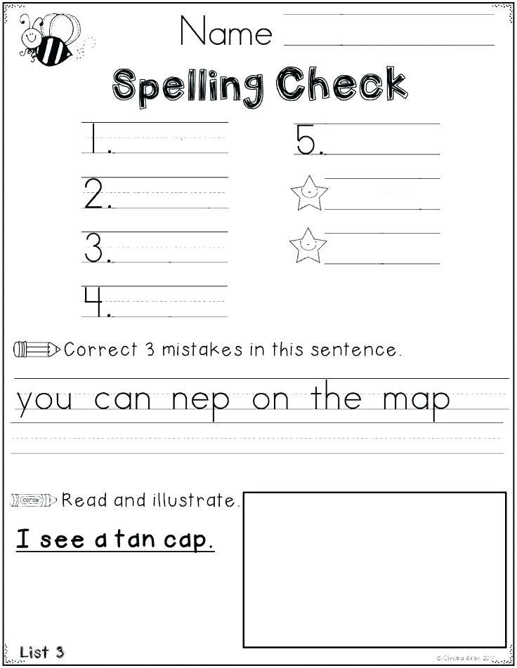 Kindergarten Spelling Worksheets Word Work Worksheets Best Spelling and