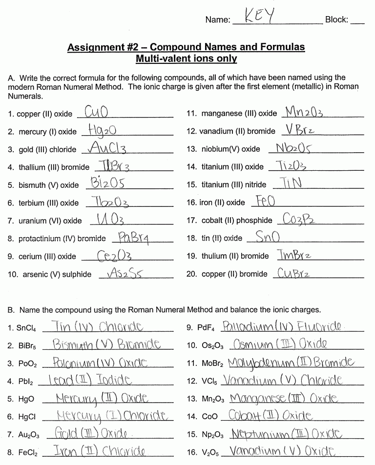 Ions And Ionic Bonding Worksheet Answer Key