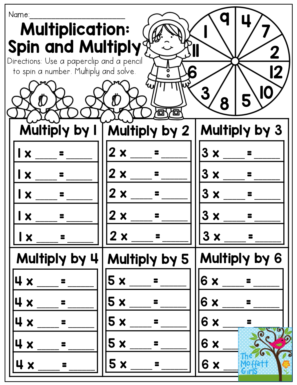3rd Grade Fun Multiplication Worksheets